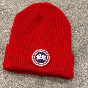 Canada Goose Vibrant Red Knit Hat